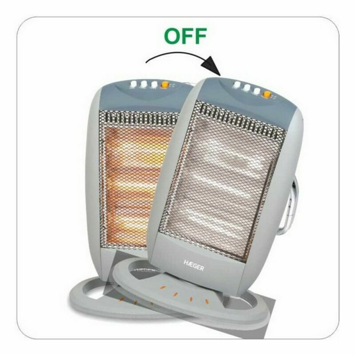 Halogenvärmare Haeger HH-120.002A 1200 W Vit